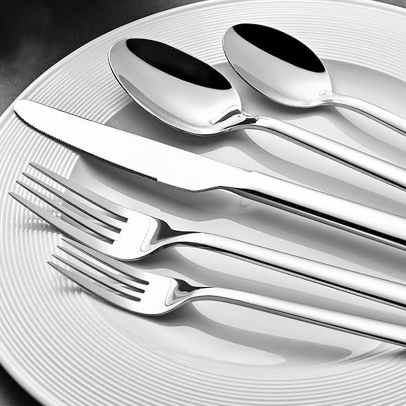 Classic Stainless Steel Flatware Set Sleek Design Durable Material For Everyday Dining