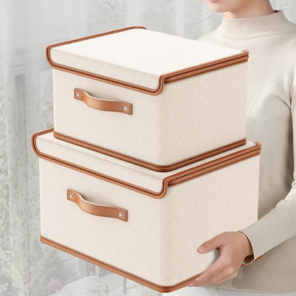 Oxford Cloth Large Flip Cover With Lid One-piece Storage Box Clothes Household Storage Box Wardrobe Clothes Storage Box