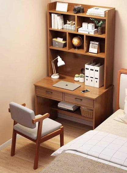 Study Desk with Bookshelf for Small Home