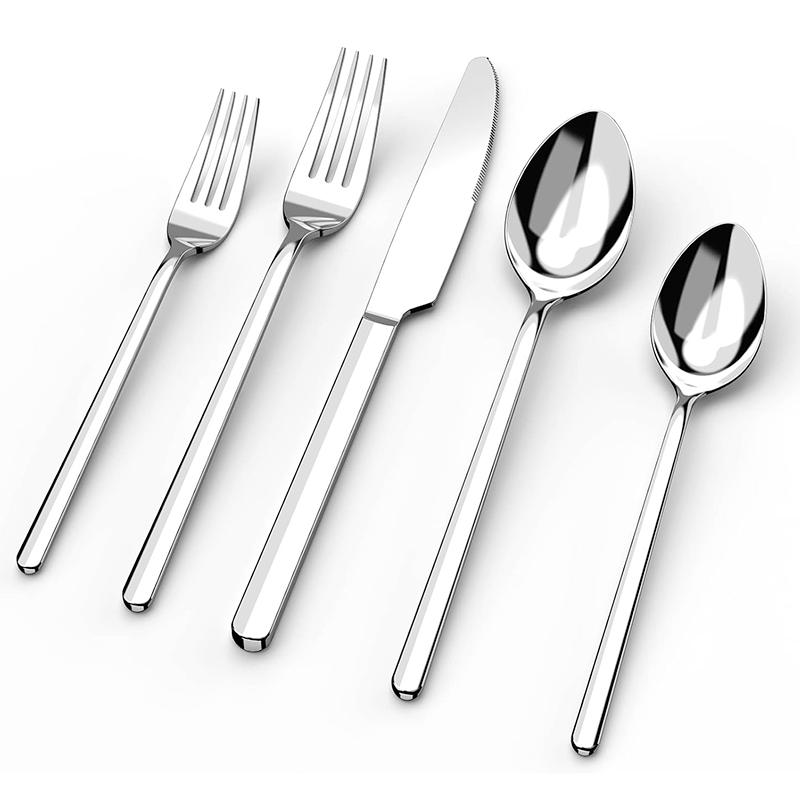 Classic Stainless Steel Flatware Set Sleek Design Durable Material For Everyday Dining