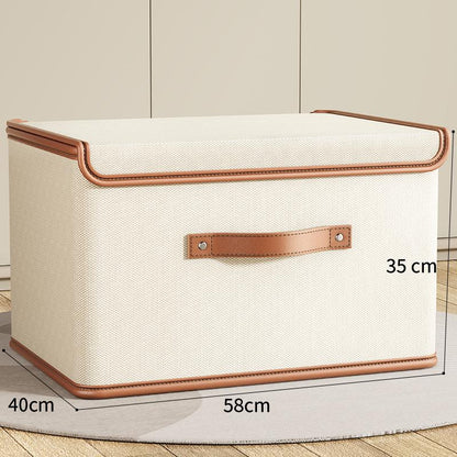 Oxford Cloth Large Flip Cover With Lid One-piece Storage Box Clothes Household Storage Box Wardrobe Clothes Storage Box