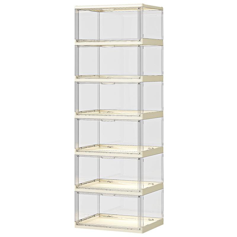 DOORVERSE Transparent Large Space Acrylic Display Shoe Box Storage Rack Cabinet Shoes Box Used Number