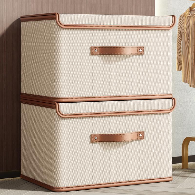 Oxford Cloth Large Flip Cover With Lid One-piece Storage Box Clothes Household Storage Box Wardrobe Clothes Storage Box