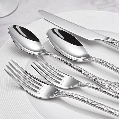 Classic Stainless Steel Flatware Set Sleek Design Durable Material For Everyday Dining