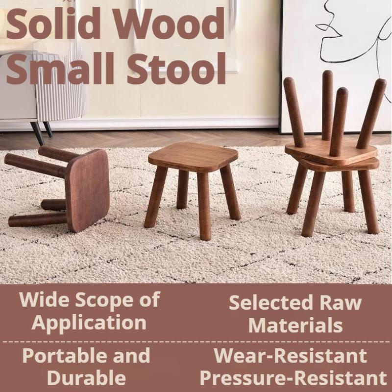 A Solid Wood Small Stool For Home Wooden Stool Dining Stool Minimalist Adult the Original Wooden Stool