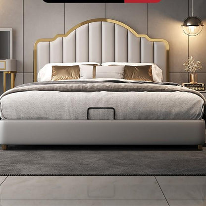 Bed Light Luxury Leather Modern Simple for Bedroom