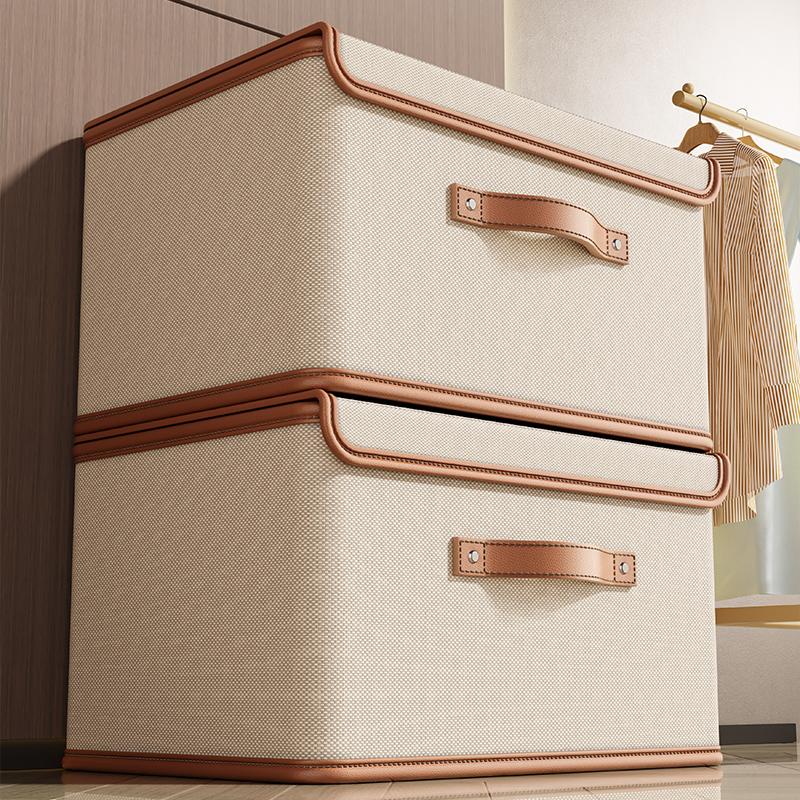 Oxford Cloth Large Flip Cover With Lid One-piece Storage Box Clothes Household Storage Box Wardrobe Clothes Storage Box