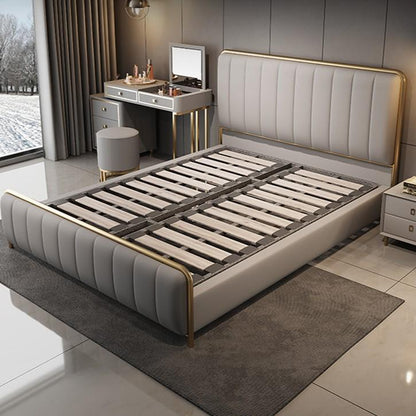 Bed Italian Modern Minimalist Light Luxury Metal for Bedroom