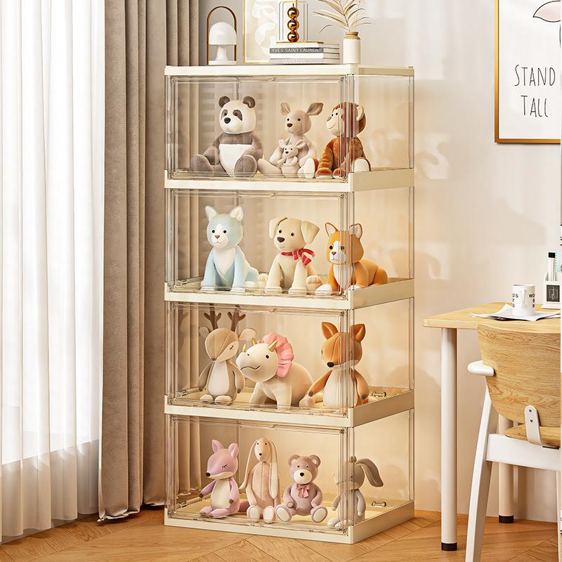 DOORVERSE Transparent Large Space Acrylic Display Shoe Box Storage Rack Cabinet Shoes Box Used Number