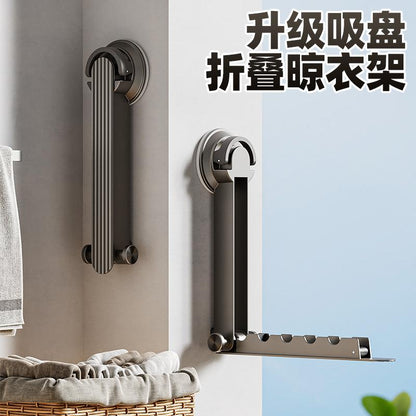 Telescopic Sucker Drying Rack Indoor Punch-Free Outdoor Invisible Balcony Drying Clothes Door Hook Storage Toilet