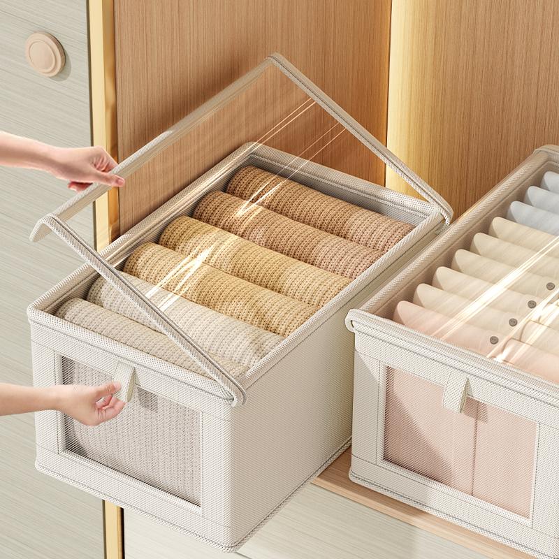 Oxford Cloth Window Bedroom Clothes Storage Box With Lid Household Clothes Dust-proof Storage Box Large Balcony Storage Box