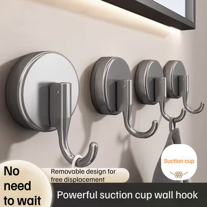 DOORVERSE [4 Pack] Vacuum Suction Cup Hooks/ Waterproof Towel Hanger Hook/ Bathroom Door Suction Holder/ Heavy Duty Clothes Hook