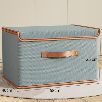 Oxford Cloth Large Flip Cover With Lid One-piece Storage Box Clothes Household Storage Box Wardrobe Clothes Storage Box