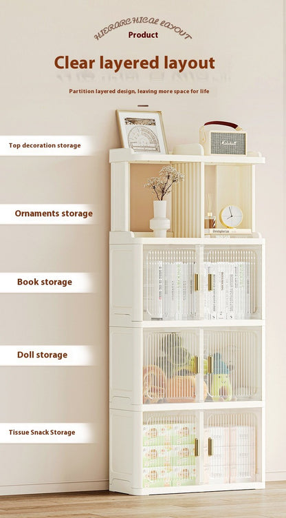 Simple Modern Style Bookcase Household Children's Bookshelf Display Cabinet Multi-layer Storage Shelf