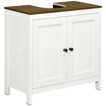 kleankin Sleek Under-Sink Bathroom Cabinet, Adjustable Shelf