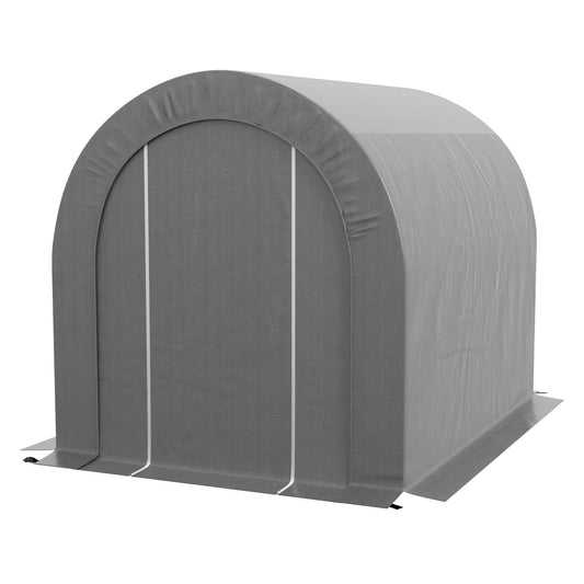 Outsunny Galvanized Steel 6x8 Shed for Backyard, Waterproof