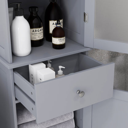 Modern kleankin Tall Narrow Bathroom Cabinet for Small Baths