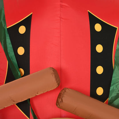 HOMCOM Classic Inflatable Nutcracker Yard Decor, LED, 8ft