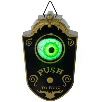 HOMCOM Halloween Doorbell for Porch, Eyeball Lights & Sounds