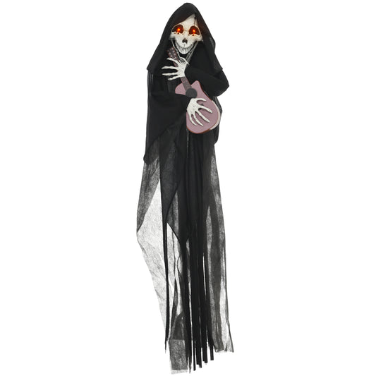 HOMCOM Guitarist Grim Reaper Outdoor Animated Halloween Prop