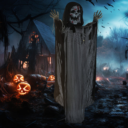 Outsunny Life-Size Skeleton Witch Yard Prop Motion & Sound