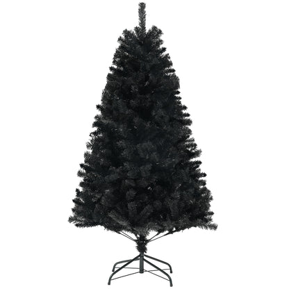 HOMCOM Black 6ft Christmas Tree for Holiday Decor, Auto-Open