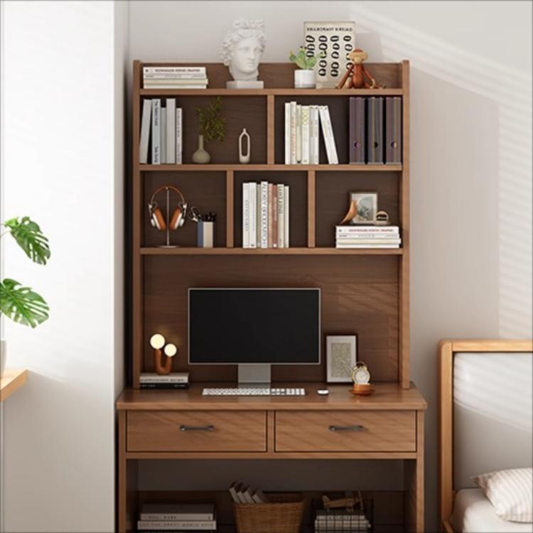 Study Desk with Bookshelf for Small Home