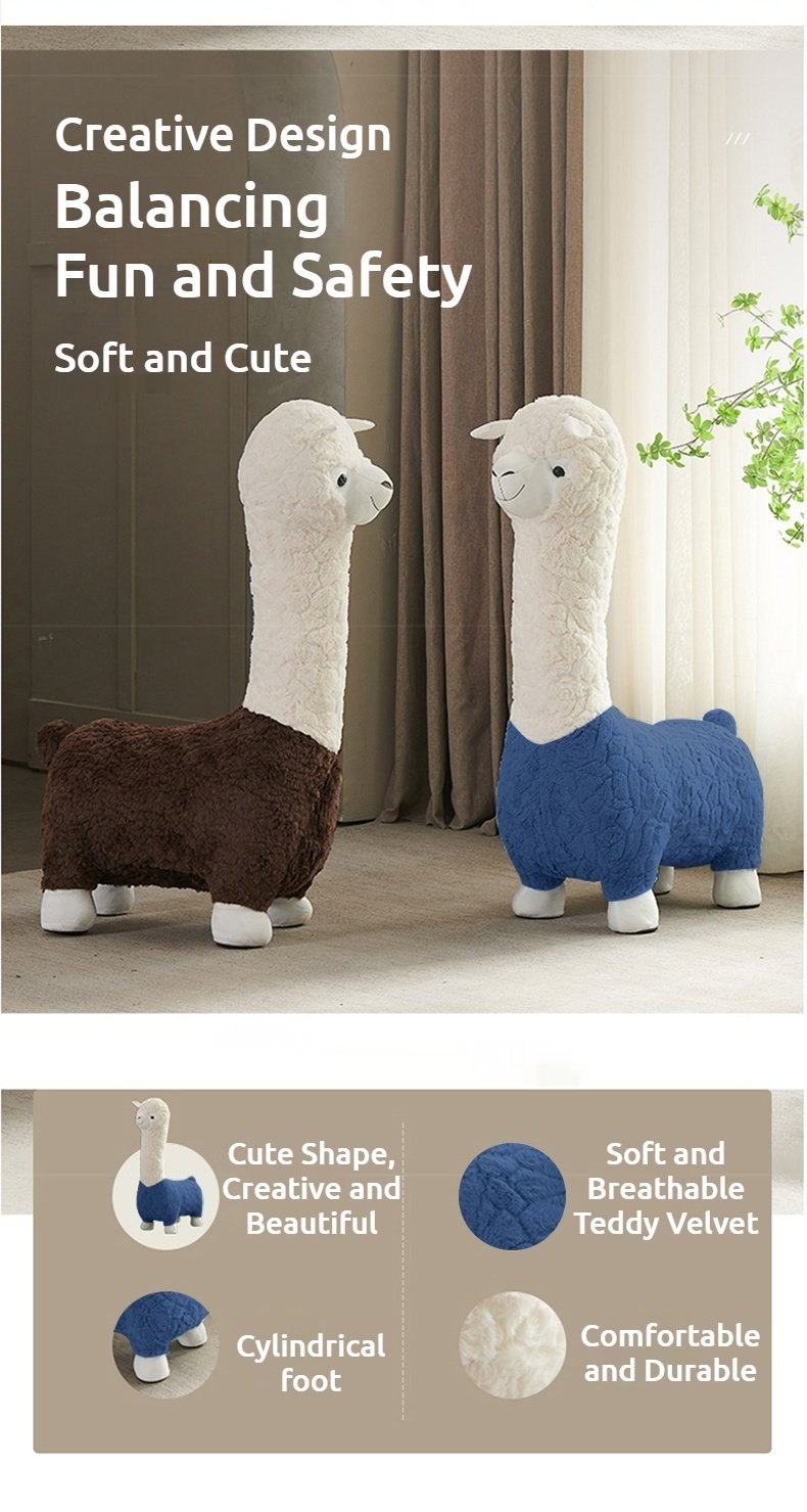 Alpaca Shaped Seat, Living Room Decor, Children's Sofa, Leisure Seat