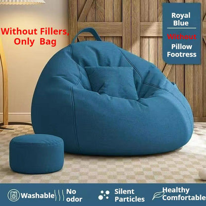 Classic Bean Bag  Without Filler Soft Leisure Sofa Lazy Couch Bag Linen Cloth Lounger Seat Tatami Living Room Furniture Bedroom