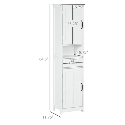 kleankin Modern Bath Cabinet, Slim Storage for Small Spaces