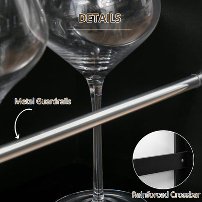 HOMCOM Modern Counter-Height Bar Table for Dining, 3 Shelves