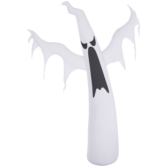 HOMCOM 6-Ft LED-Lit Halloween Ghost Inflatable for Yard