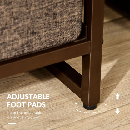 HOMCOM Industrial 7-Drawer Dresser for Bedroom, Steel Frame