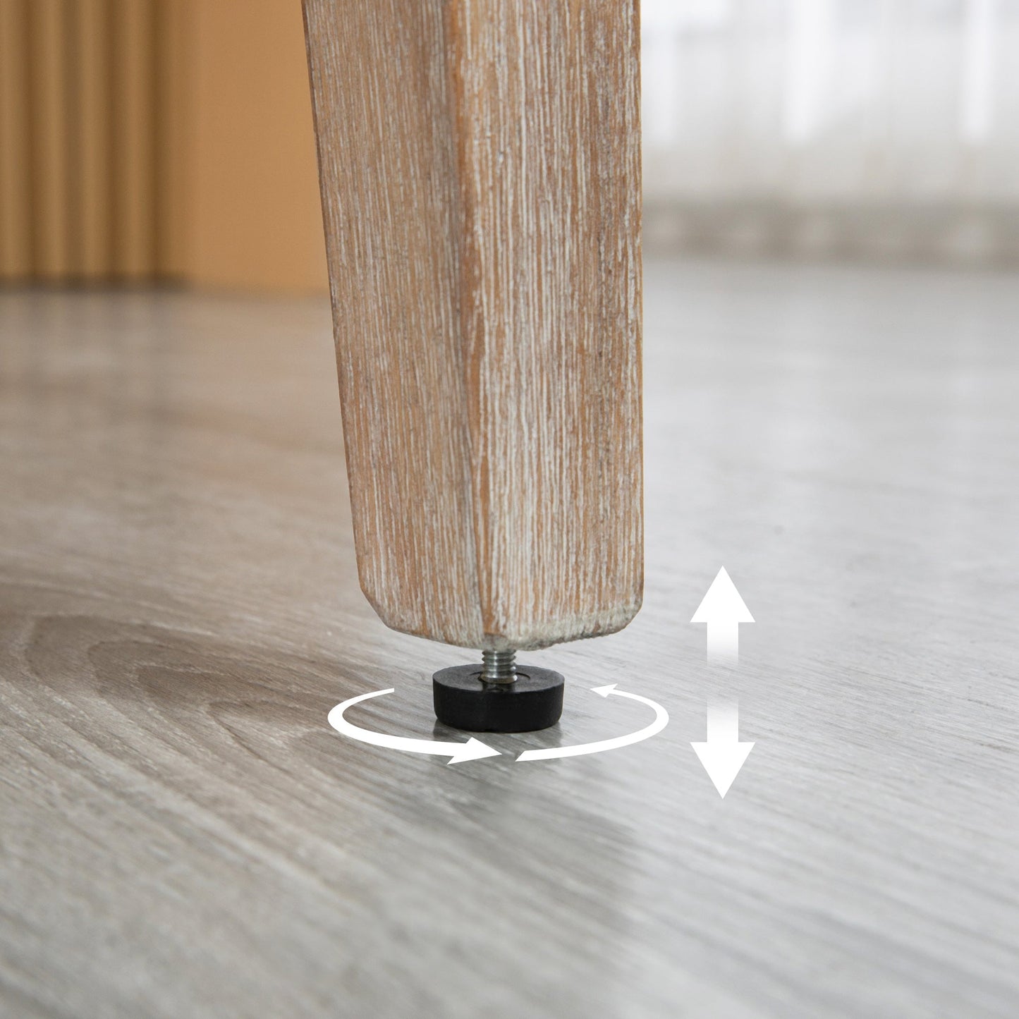 HOMCOM Farmhouse Counter Stools for Kitchen Island, Tufted