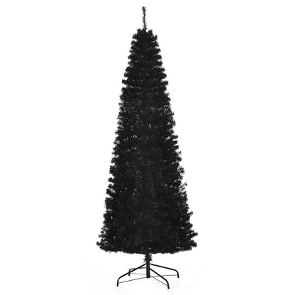 HOMCOM Slim Black Pencil Christmas Tree for Home, 7 ft