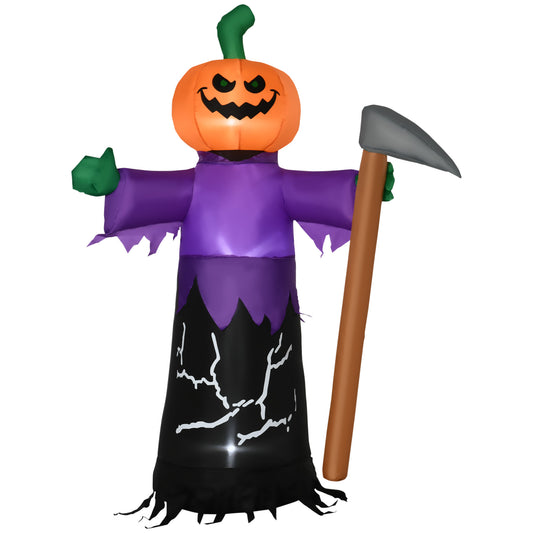 Outsunny 5ft Yard Inflatable Grim Reaper, LED, Waterproof
