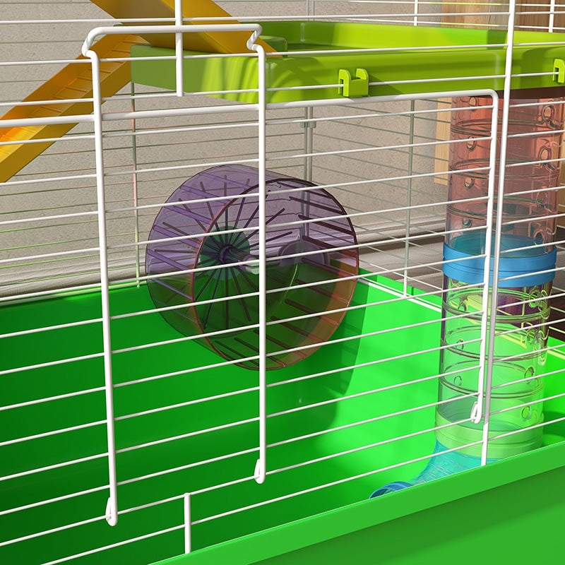 PawHut Modern 5-Tier Hamster Cage Indoor with Wheel & Bottle