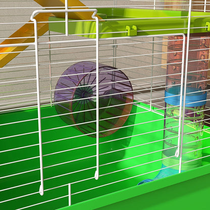 PawHut Modern 5-Tier Hamster Cage Indoor with Wheel & Bottle