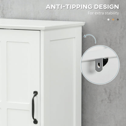 kleankin Modern Bath Cabinet, Slim Storage for Small Spaces