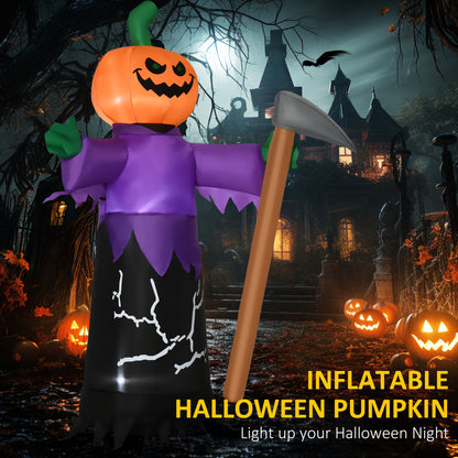 Outsunny 5ft Yard Inflatable Grim Reaper, LED, Waterproof