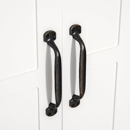 HOMCOM White Bathroom Wall Cabinet with Adjustable Shelf